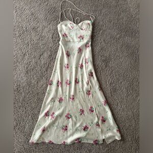 Satin Effect Print Dress by Zara